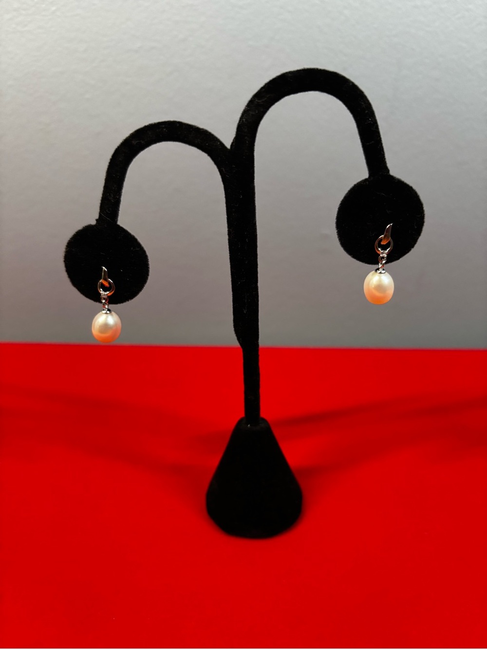 925 Sterling Silver FW Pearl Drop Earrings - White Pearl